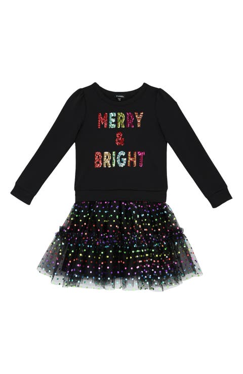 Kids' Drop Waist Sequin Tutu Dress (Little Kid)