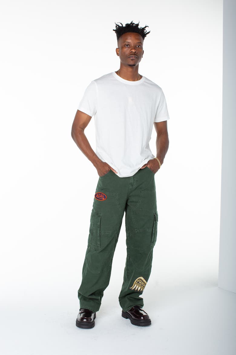 Baggy Straight Flying Eyeball Cargo Hunter Pant, Alternate, color, FOREST