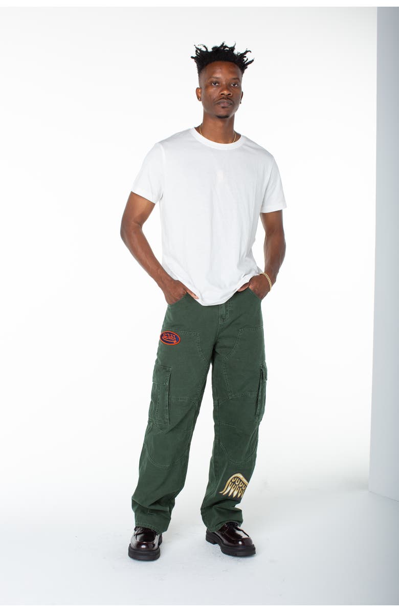Von Dutch Baggy Straight Flying Eyeball Cargo Hunter Pant, Alternate, color, Forest