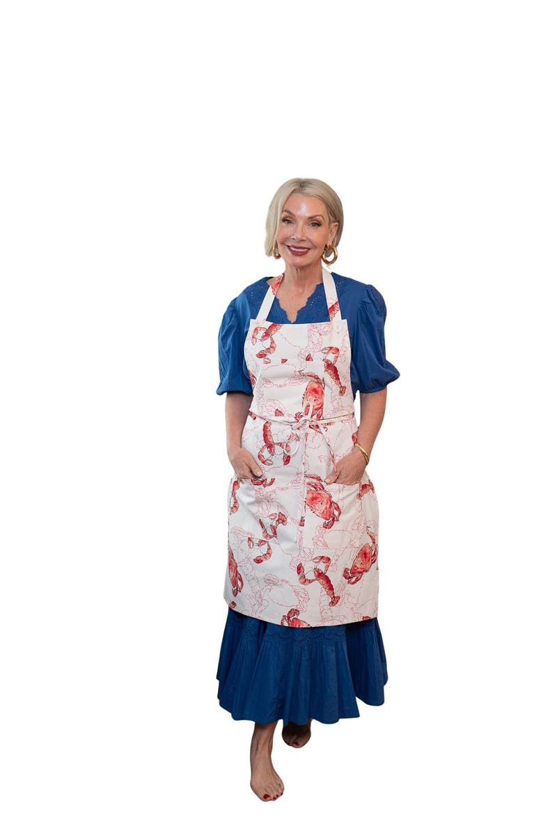 Feeling Crabby Chef Apron, Main, color, White