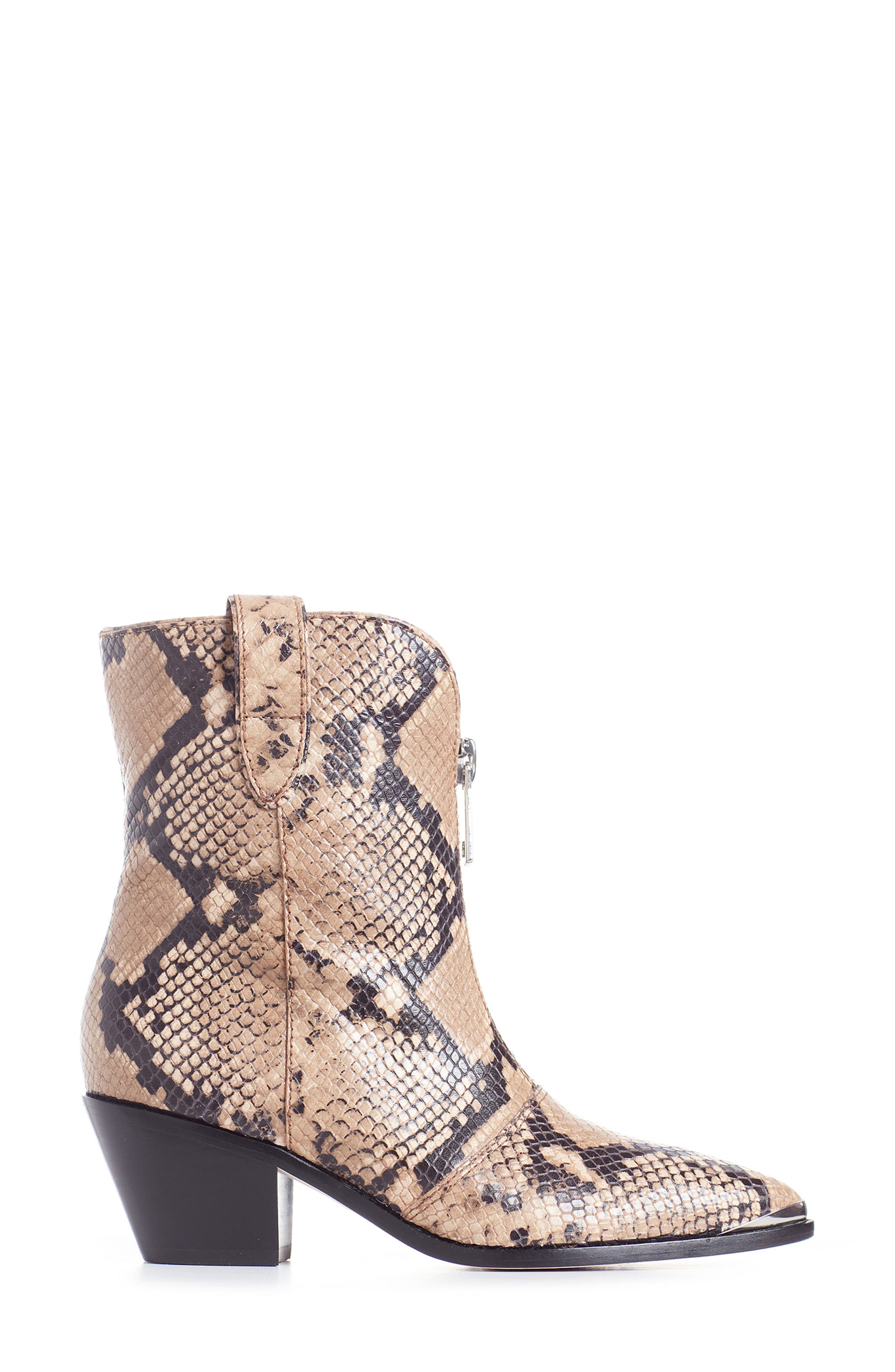 Piper Snakeskin Embossed Western Boot, Alternate, color, TAUPE MLTI