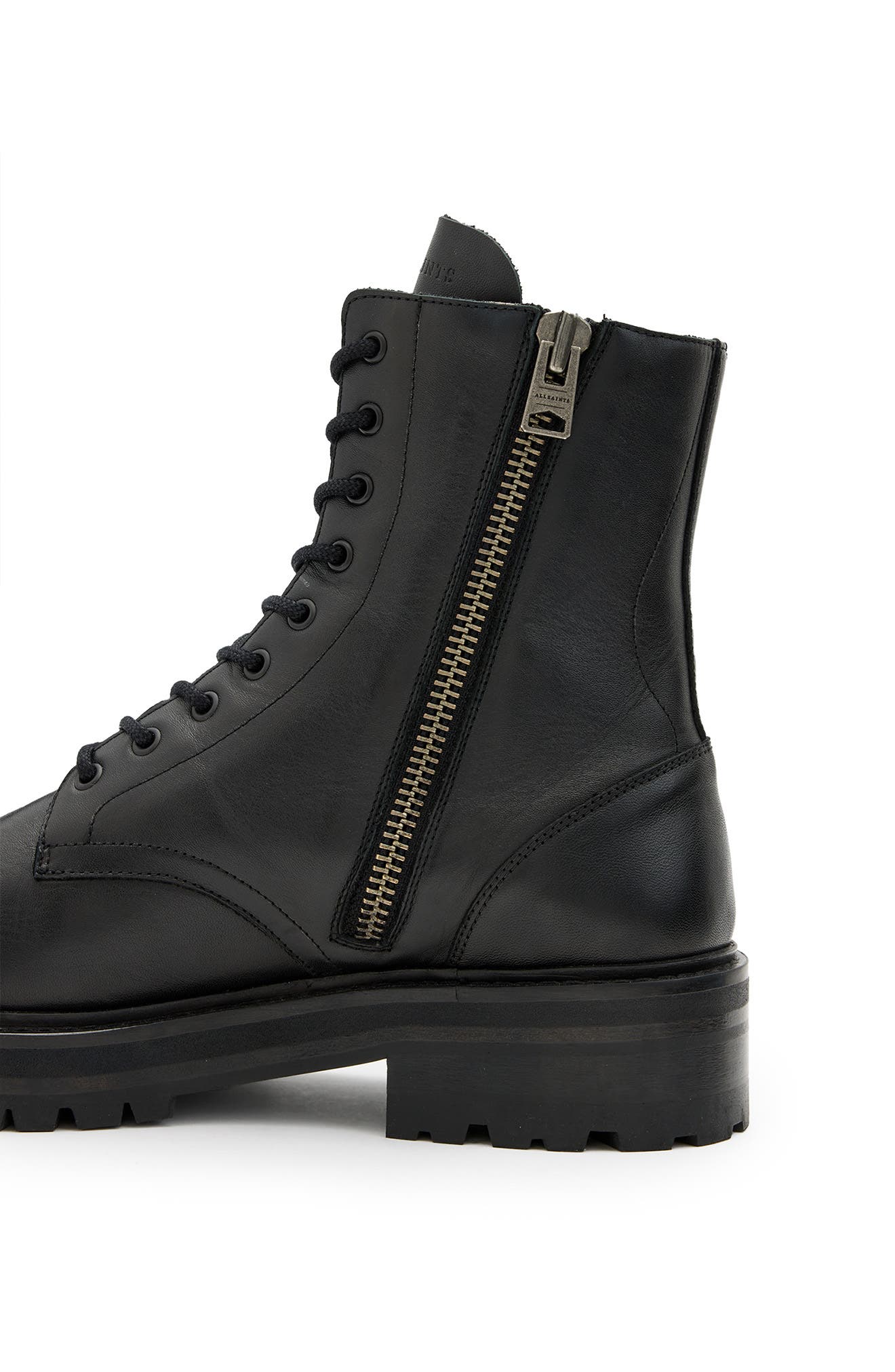 AllSaints Hank Lugged Zip Boot, Alternate, color, 