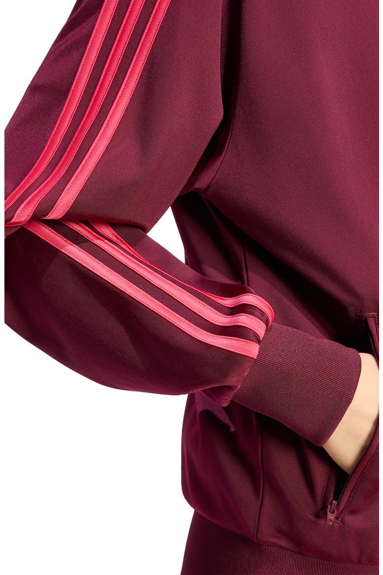 Adicolor Classic Firebird 3-Stripes Tricot Track Jacket, Alternate, color, MAROON/ POWER PINK