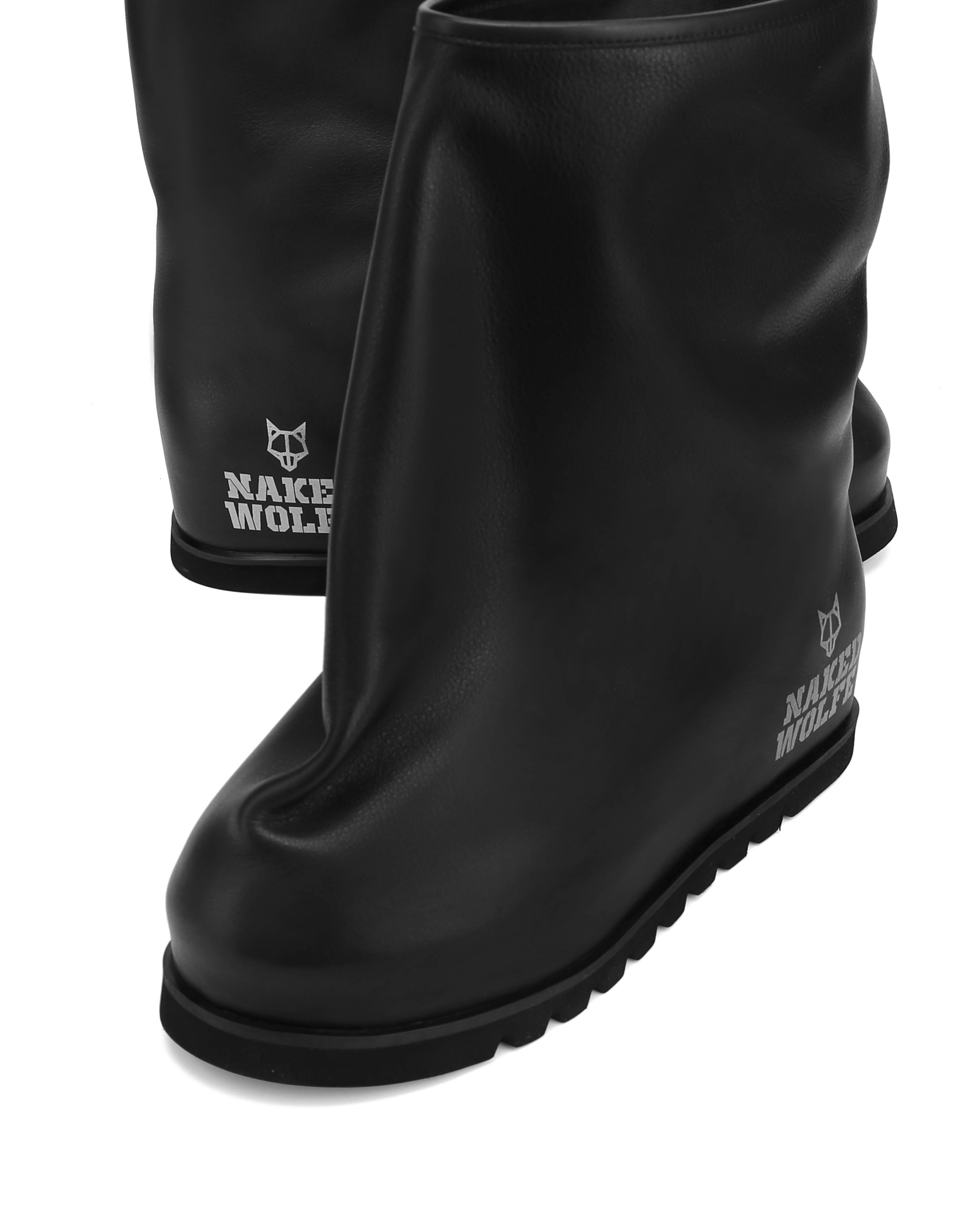Naked Wolfe The Bag Boot Leather, Alternate, color, Black