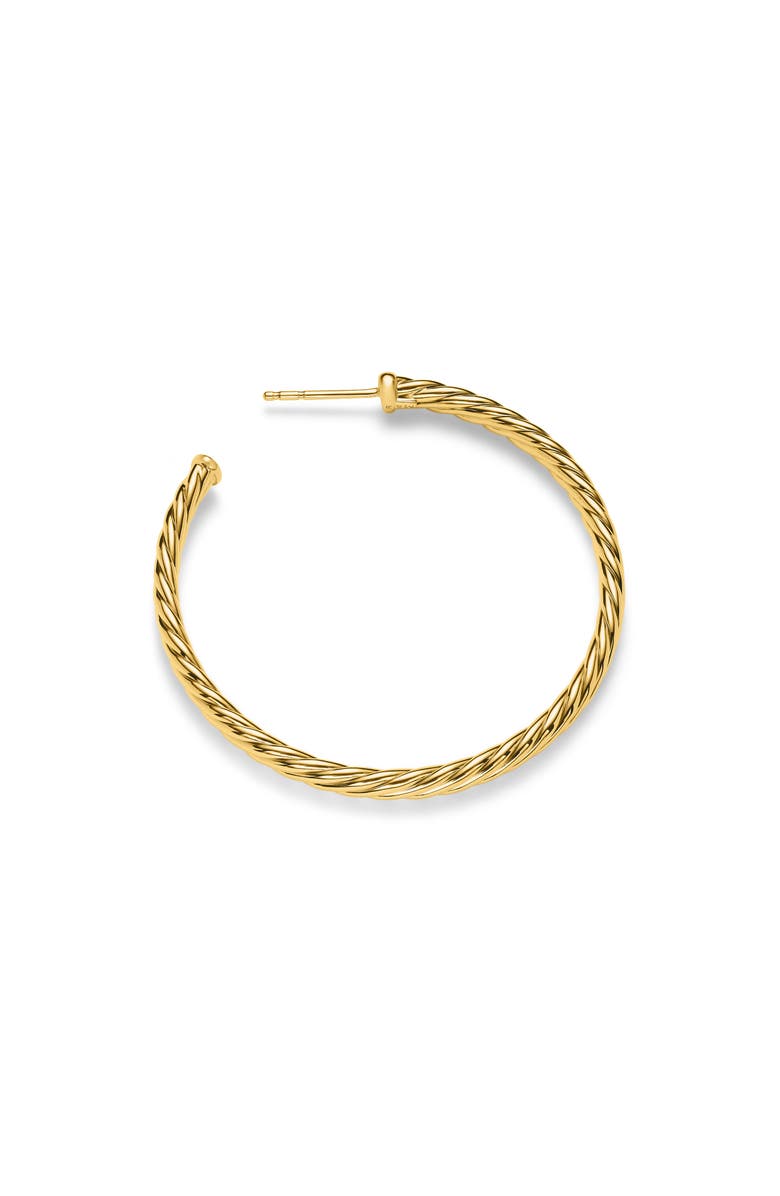 David Yurman Cable Spiral Hoop Earrings, Alternate, color, Gold