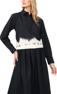 Halogen® Cropped Button Up Top