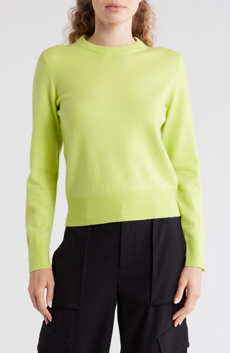 Vince Fitted Wool Blend Crop Sweater, Main, color,