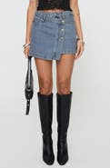 Princess Polly Denis Asymmetric Denim Skirt