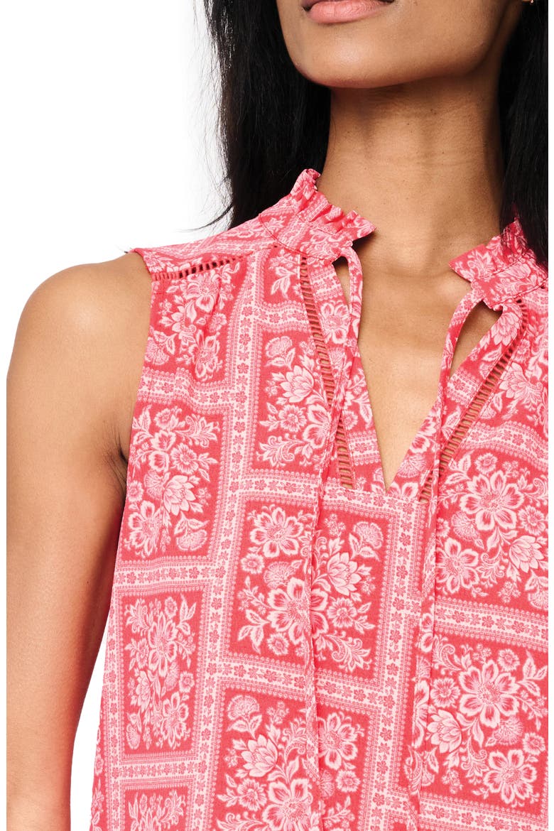 Cameron Sleeveless Top, Alternate, color, RED SCARF PRINT