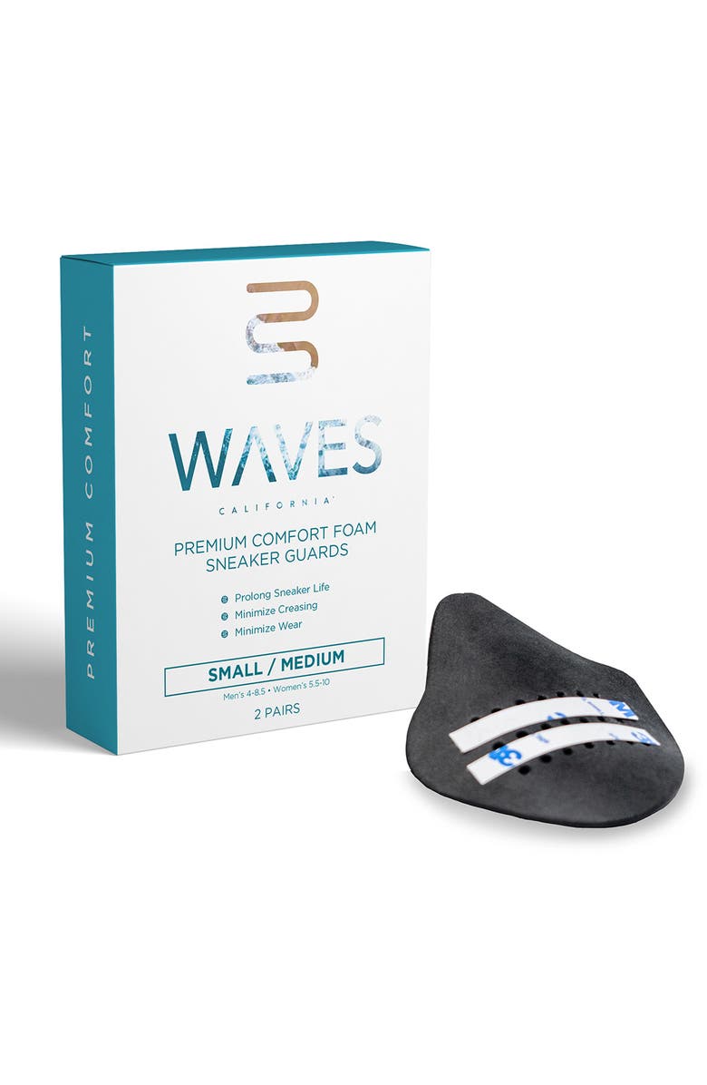 Waves California Premium Comfort Foam Sneaker Guards, Main, color, Black