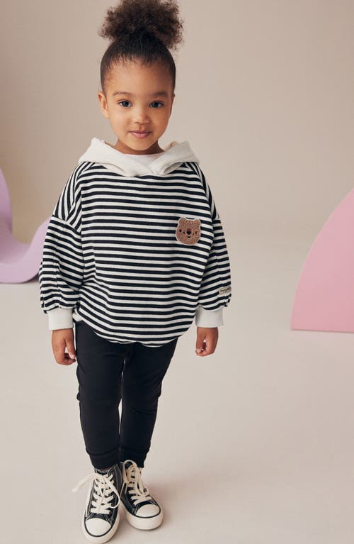 Next Kids' Bear Appliqué Hoodie & Leggings Set In Black