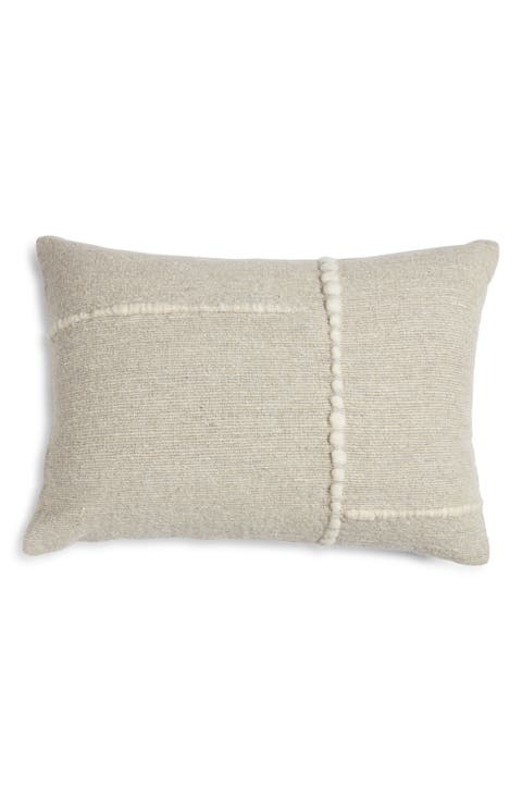 Textured Wool & Linen Blend Accent Pillow
