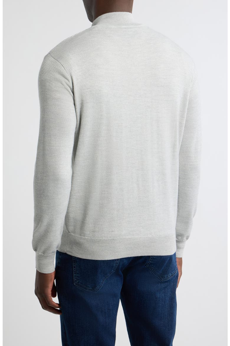 Canton Stripe Quarter Zip Sweater, Alternate, color, BATTLESHIP GREY