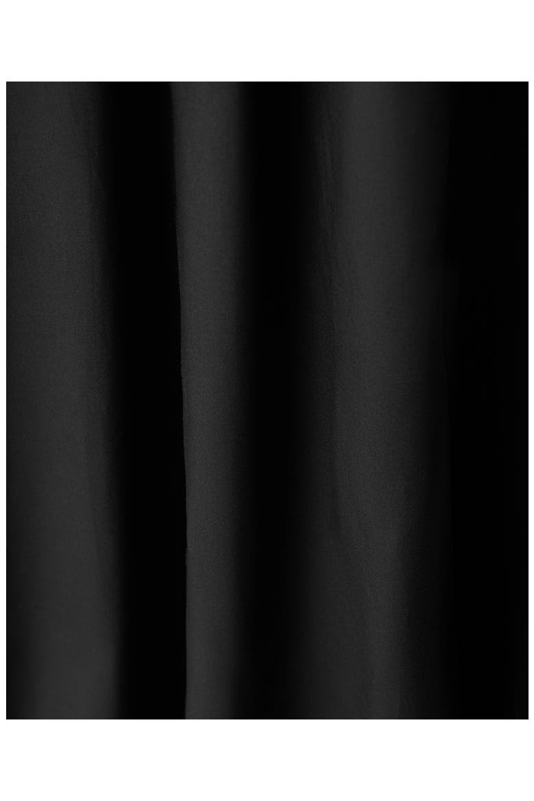 Pleated Flare Midi Dress, Alternate, color, BLACK
