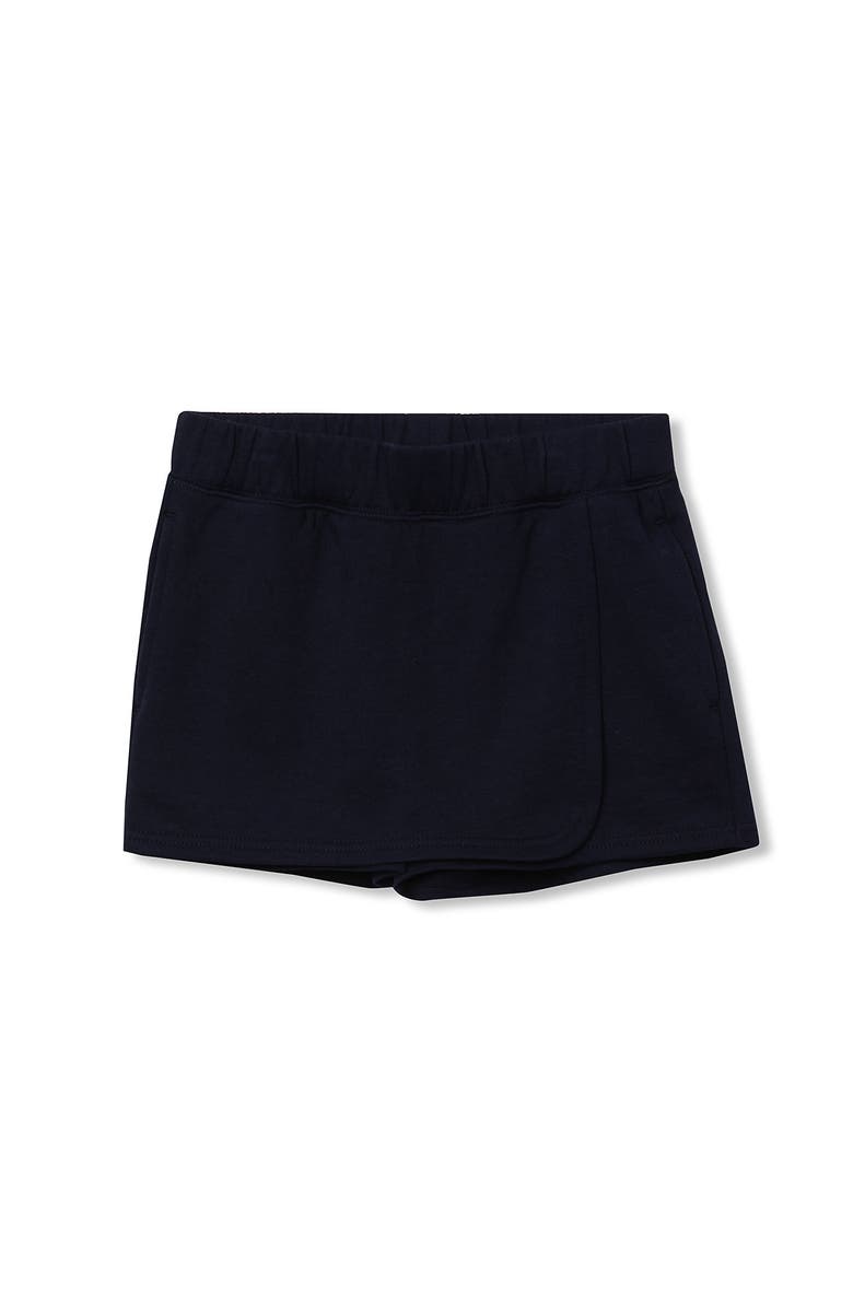 Lands' End Girls Wrap Front Knit Skort, Main, color, Classic Navy