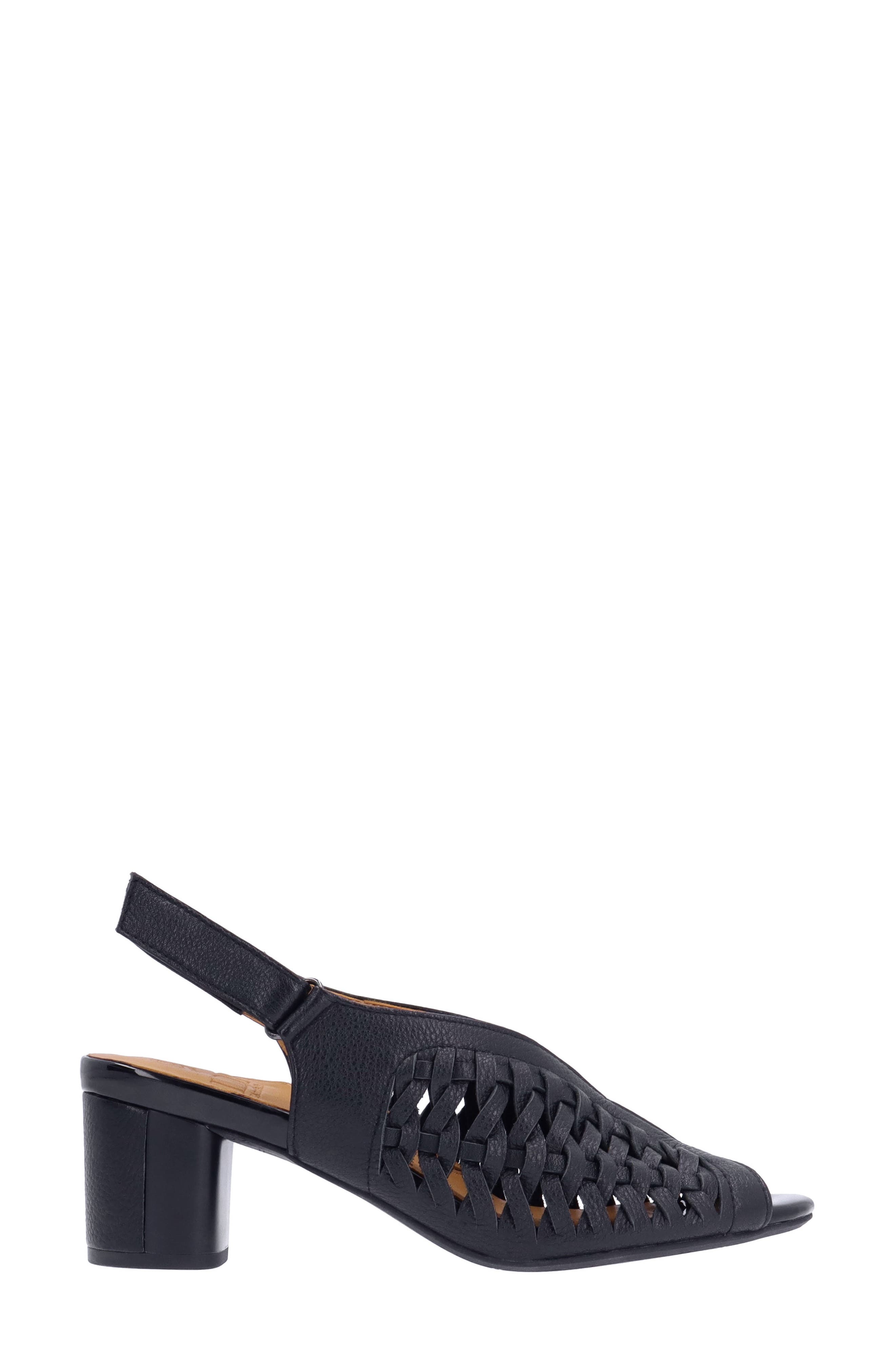 L'Amour des Pieds Myrina Basket Weave Slingback Peep Toe Sandal, Alternate, color, 