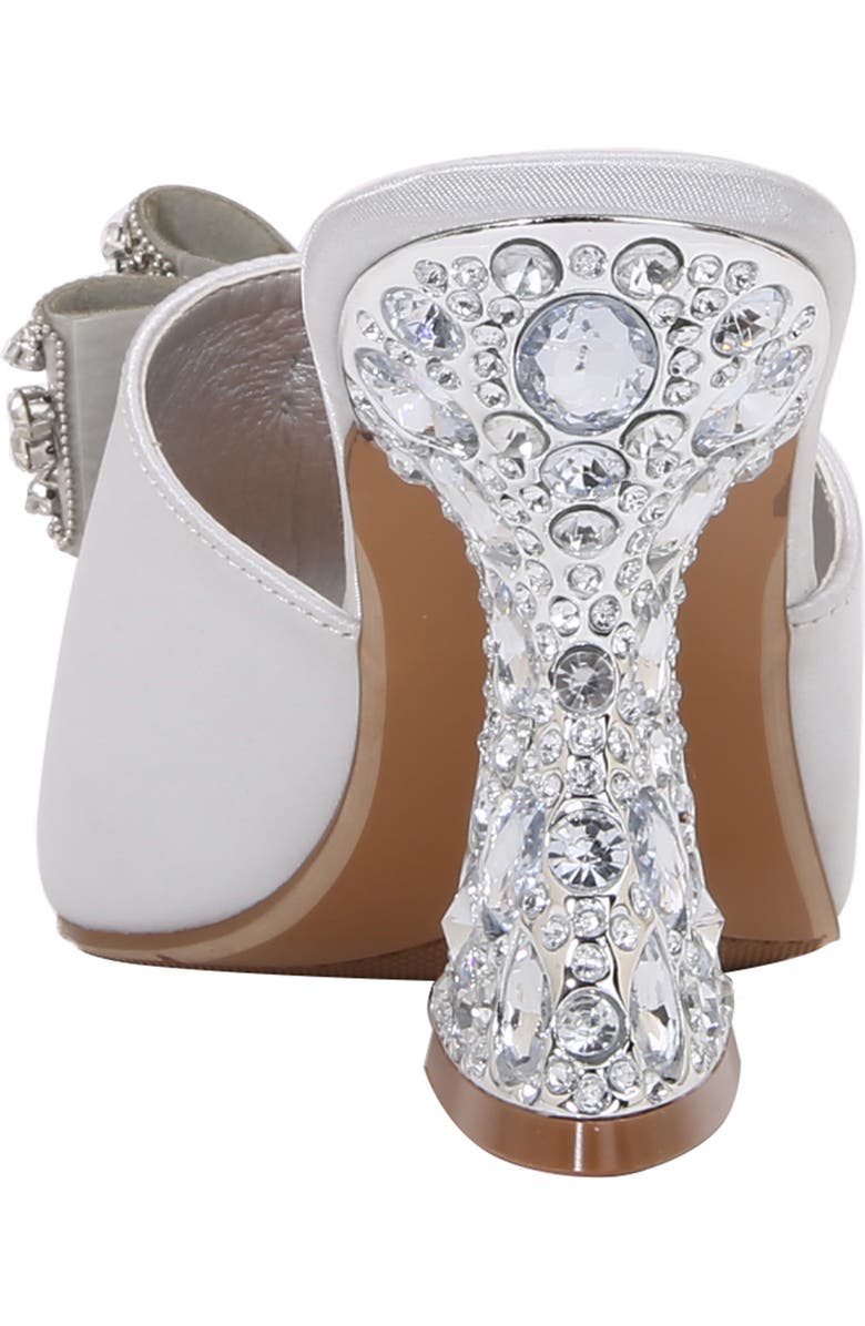 LADY COUTURE Spark Crystal Bow Mule, Alternate, color, Silver