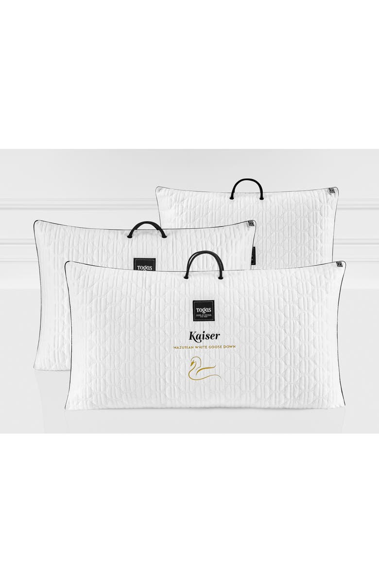 Togas Kaiser Mazurian goose down pillow, Alternate, color, White