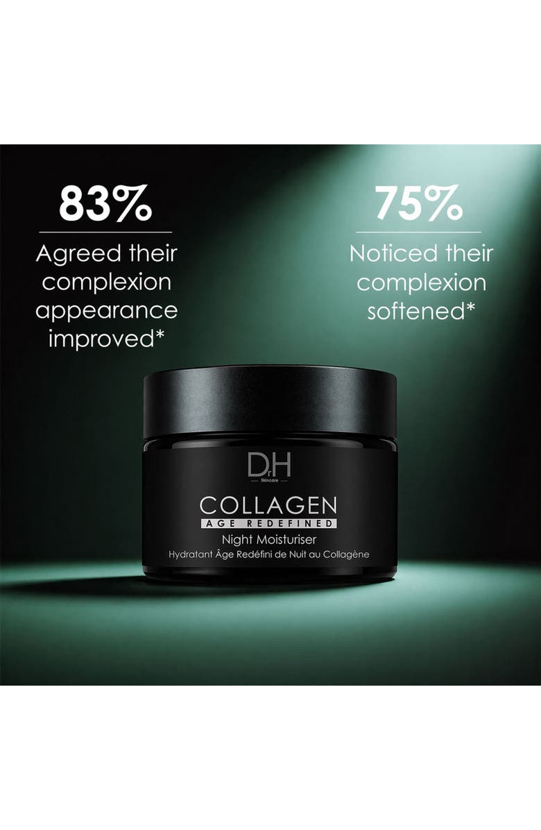 Dr H Collagen Anti-Ageing Night Moisturiser 60ml for Loss of Firmness, Anti-Aging, Alternate, color, White