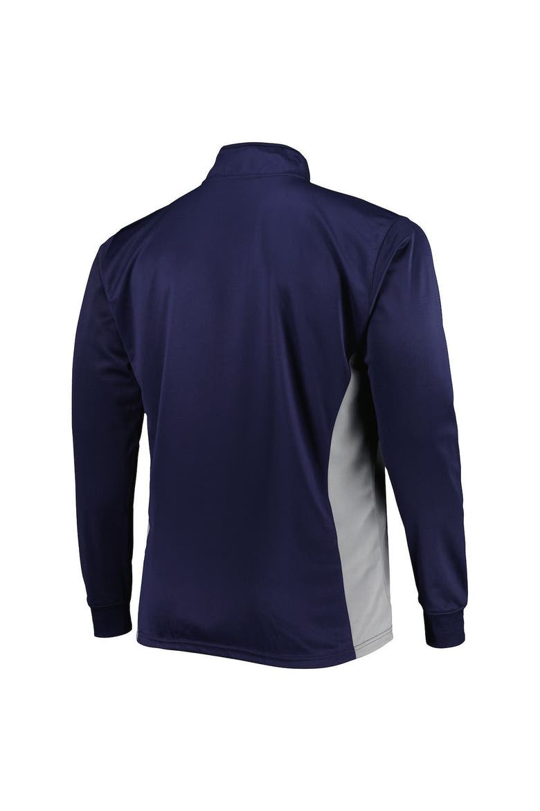 Men's Navy Dallas Cowboys Big & Tall Quarter-Zip Top, Alternate, color, Navy