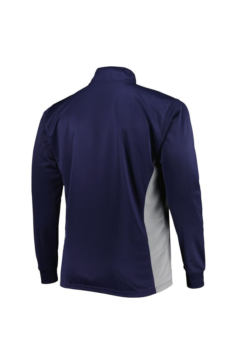 PROFILE Men's Navy Dallas Cowboys Big & Tall Quarter-Zip Top, Alternate, color, 