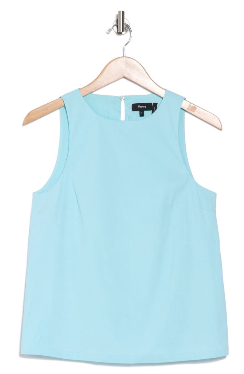 Theory Sleeveless Linen Blend Top, Alternate, color, 