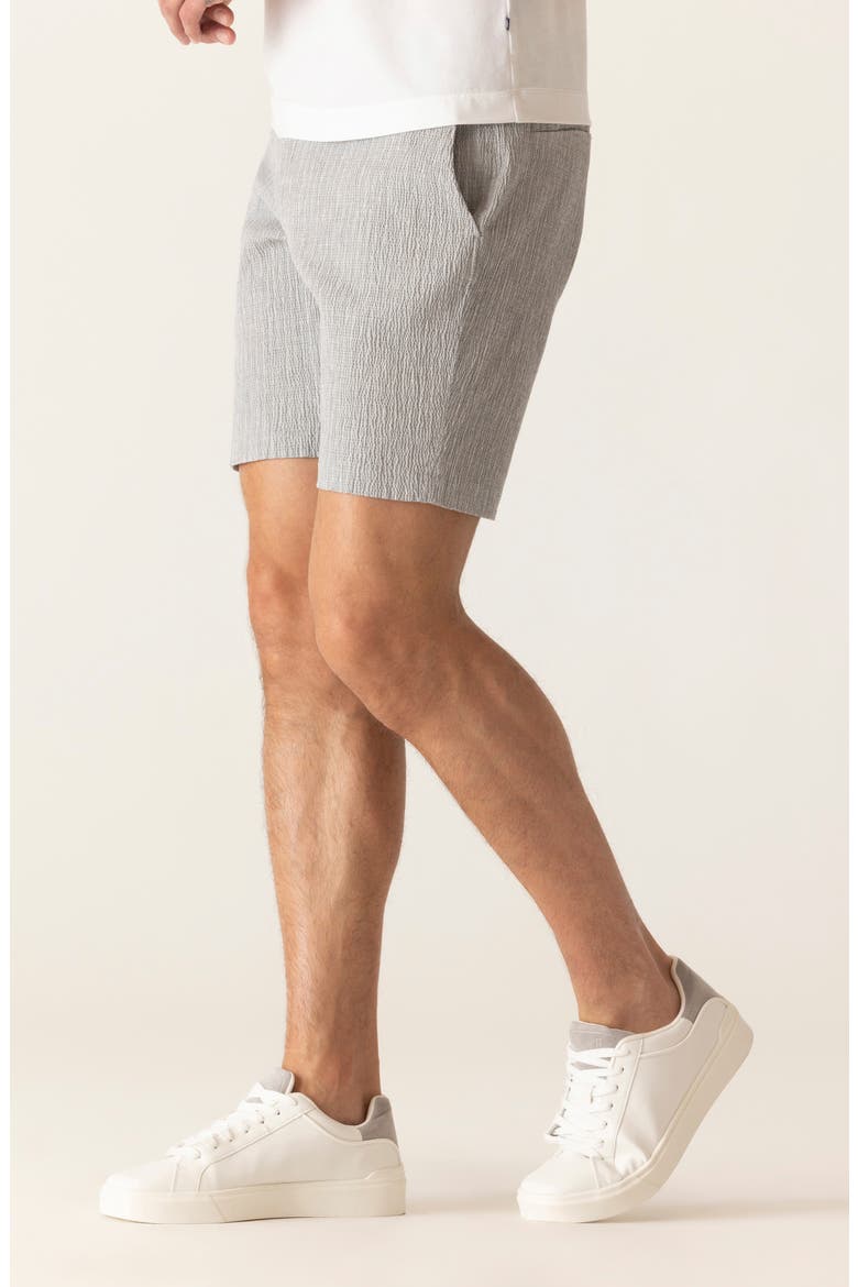 Oasis Seersucker Bermuda Shorts, Alternate, color, GRAY/ NATURAL