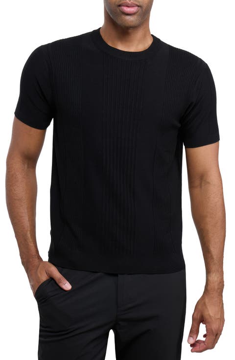 Stripe Short Sleeve Sweater