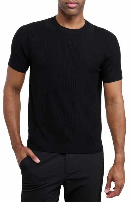 XRAY Stripe Short Sleeve Sweater