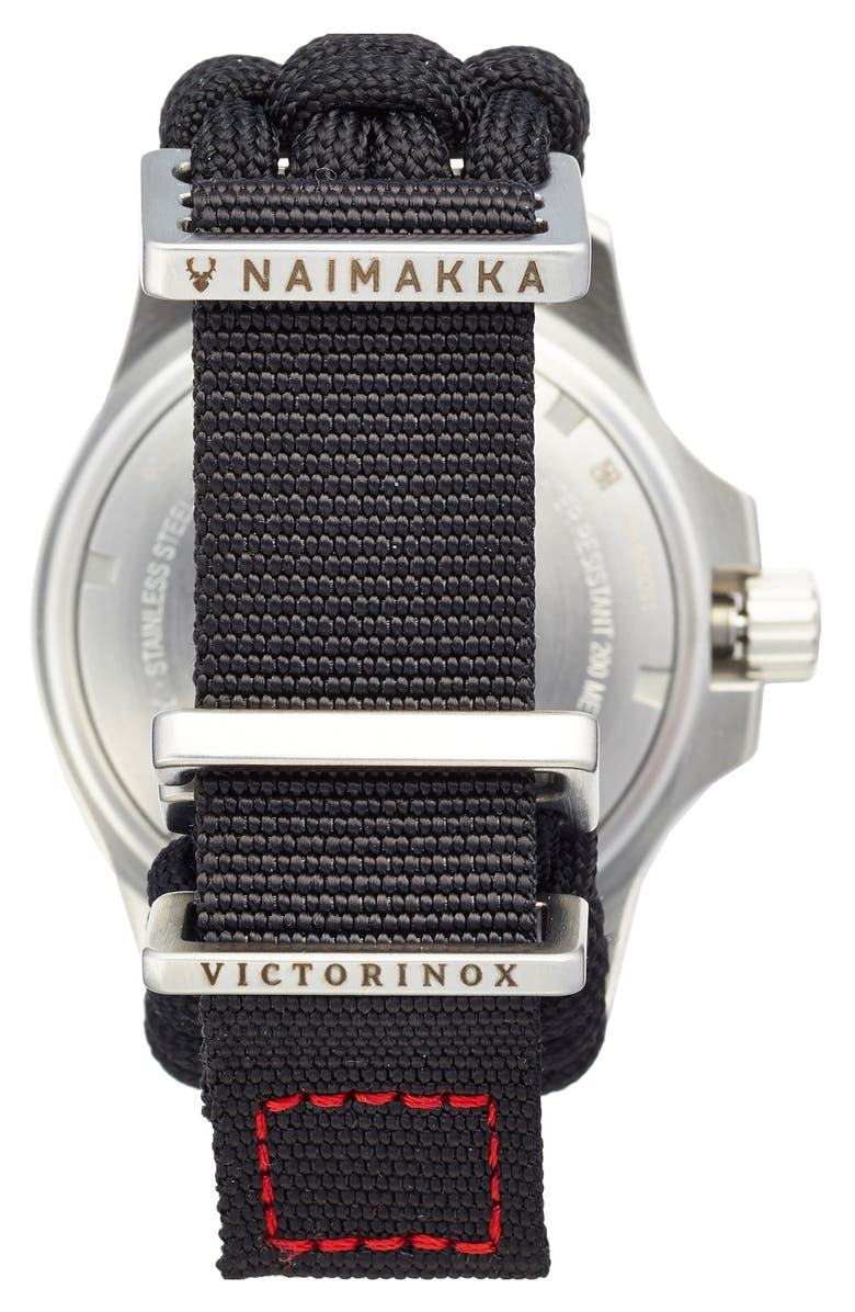 Victorinox Swiss Army<sup>®</sup> 'I.N.O.X.' Paracord Strap Watch, 43mm, Alternate, color, 