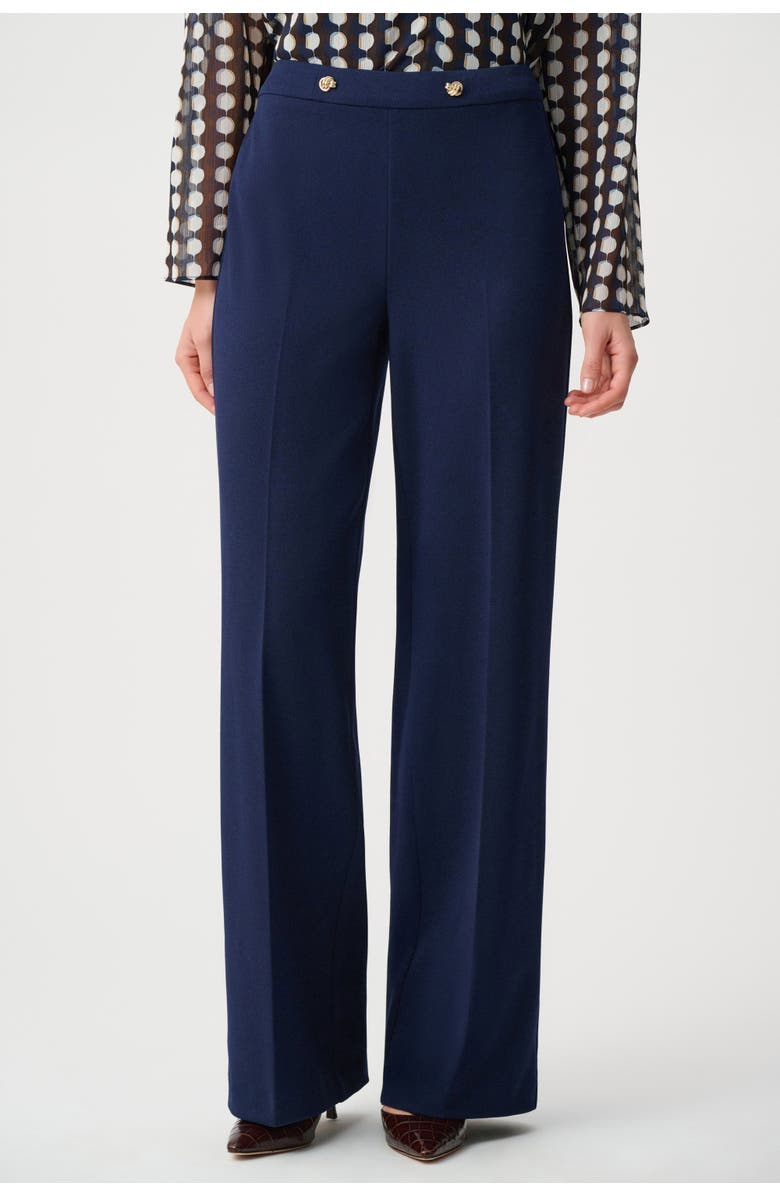 Joseph Ribkoff Scuba Crepe Wide Leg Pull-On Pants, Main, color, Indigo