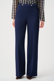 Joseph Ribkoff Scuba Crepe Wide Leg Pull-On Pants