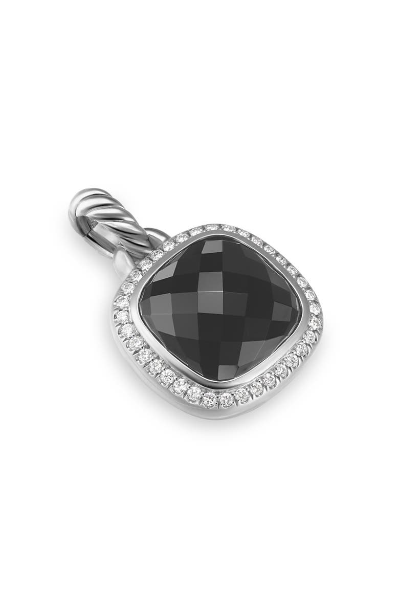 David Yurman Albion<sup>®</sup> Pendant in Sterling Silver with Black Onyx & Diamonds, 11mm, Alternate, color, Black Onyx
