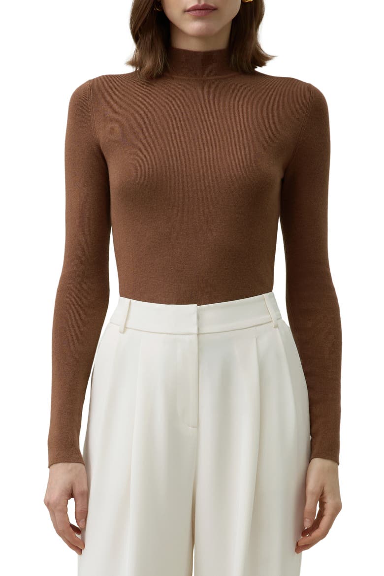 Essential Cashmere Blend Top, Main, color, Henna