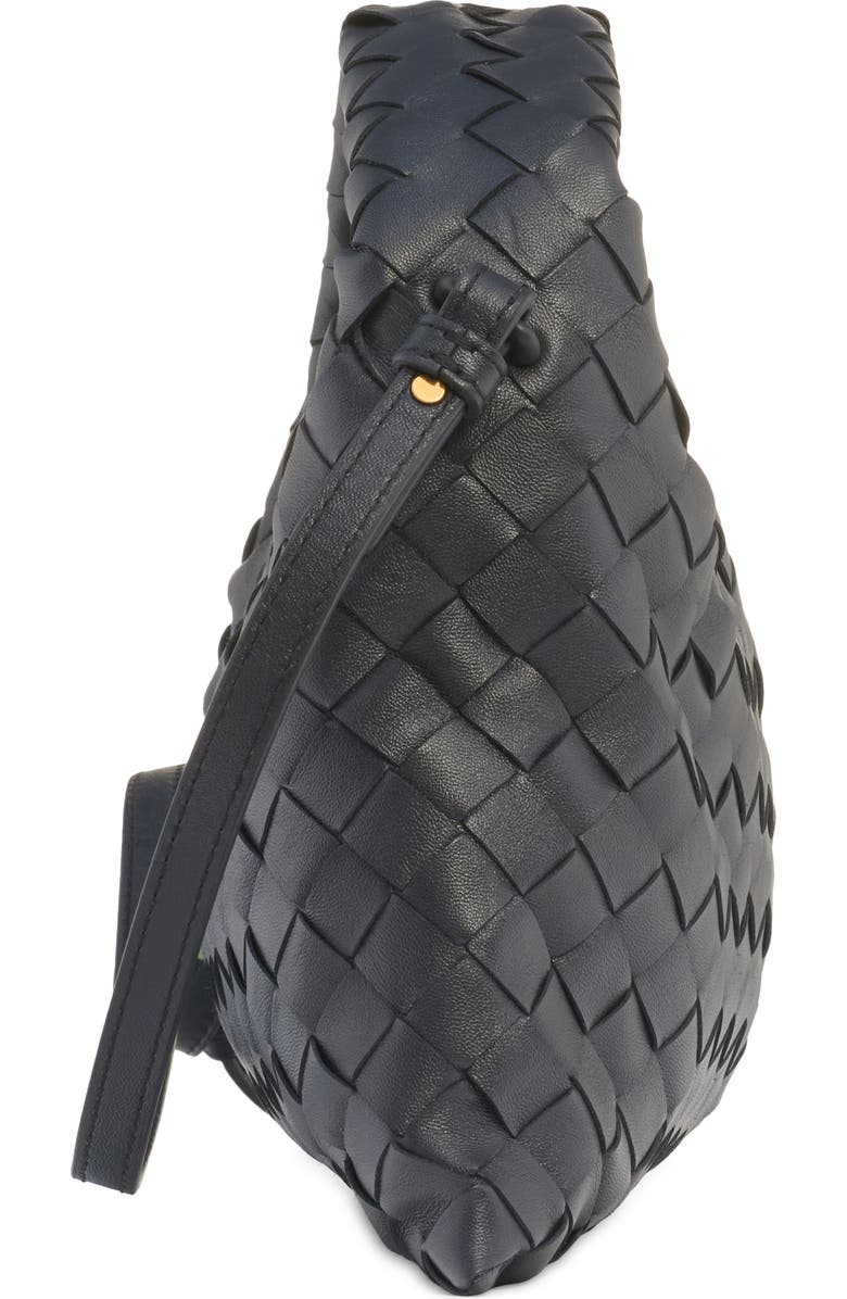 Bottega Veneta Mini Hop Intrecciato Leather Hobo Bag, Alternate, color, Shadow