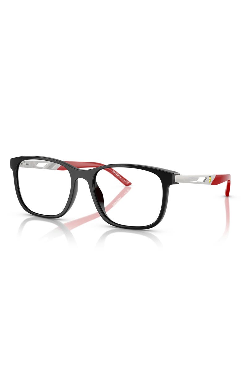 Scuderia Ferrari x Scuderia Ferrari 53mm Pillow Optical Glasses, Alternate, color, Black