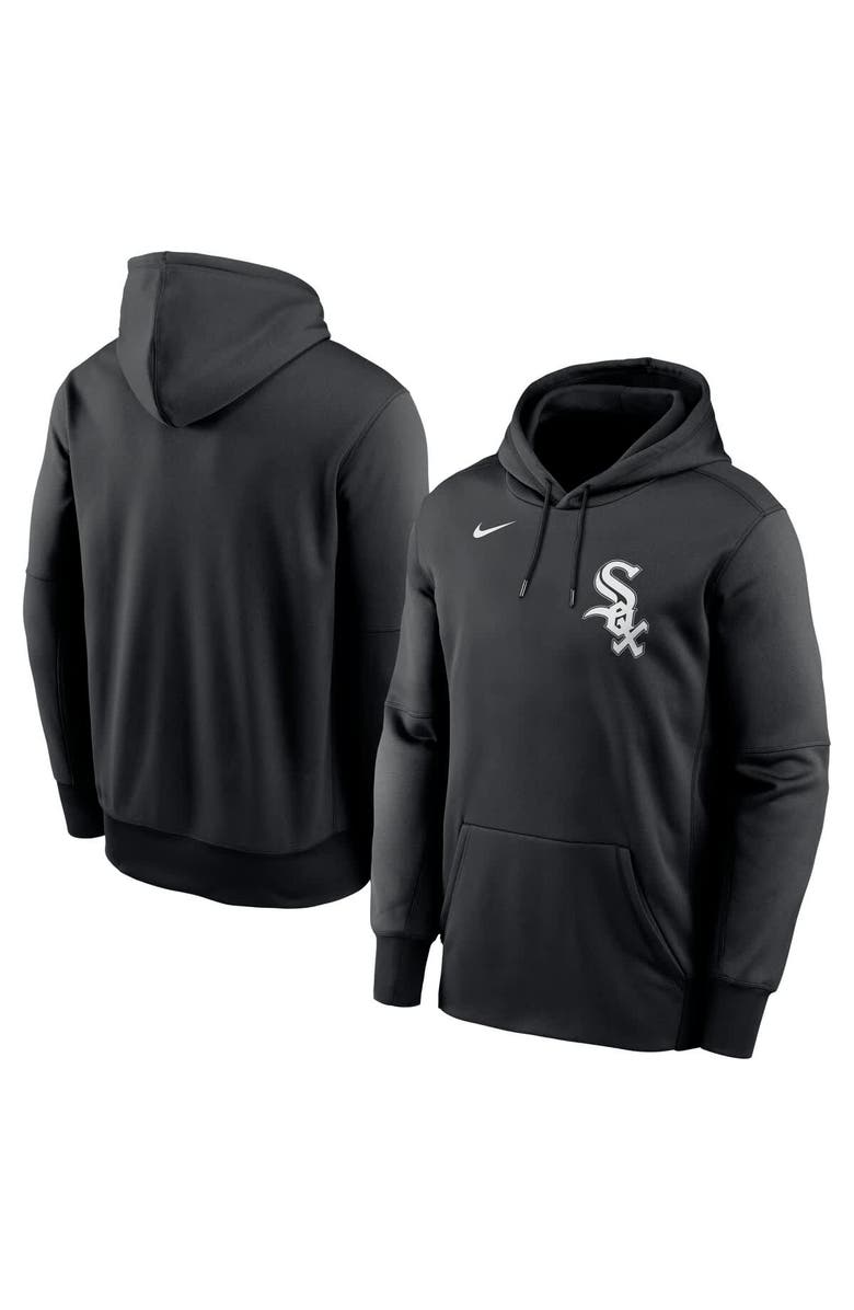 Nike Men's Nike Black Chicago White Sox Wordmark Therma Performance Pullover Hoodie, Main, color,