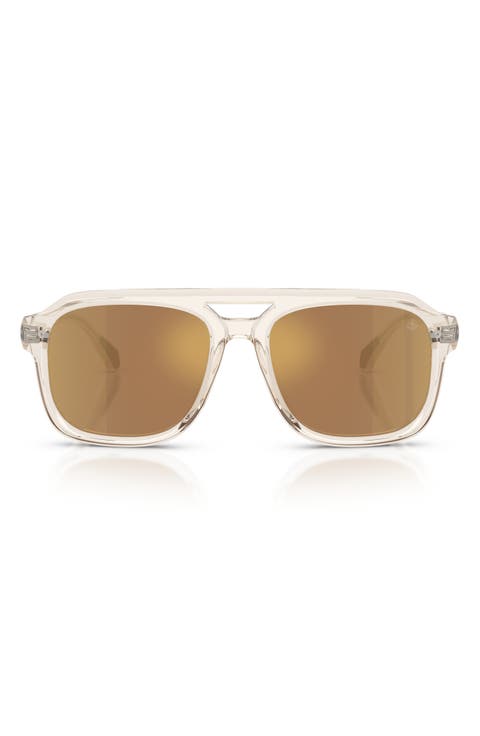 Vantos 56mm Polarized Mirrored Pillow Sunglasses