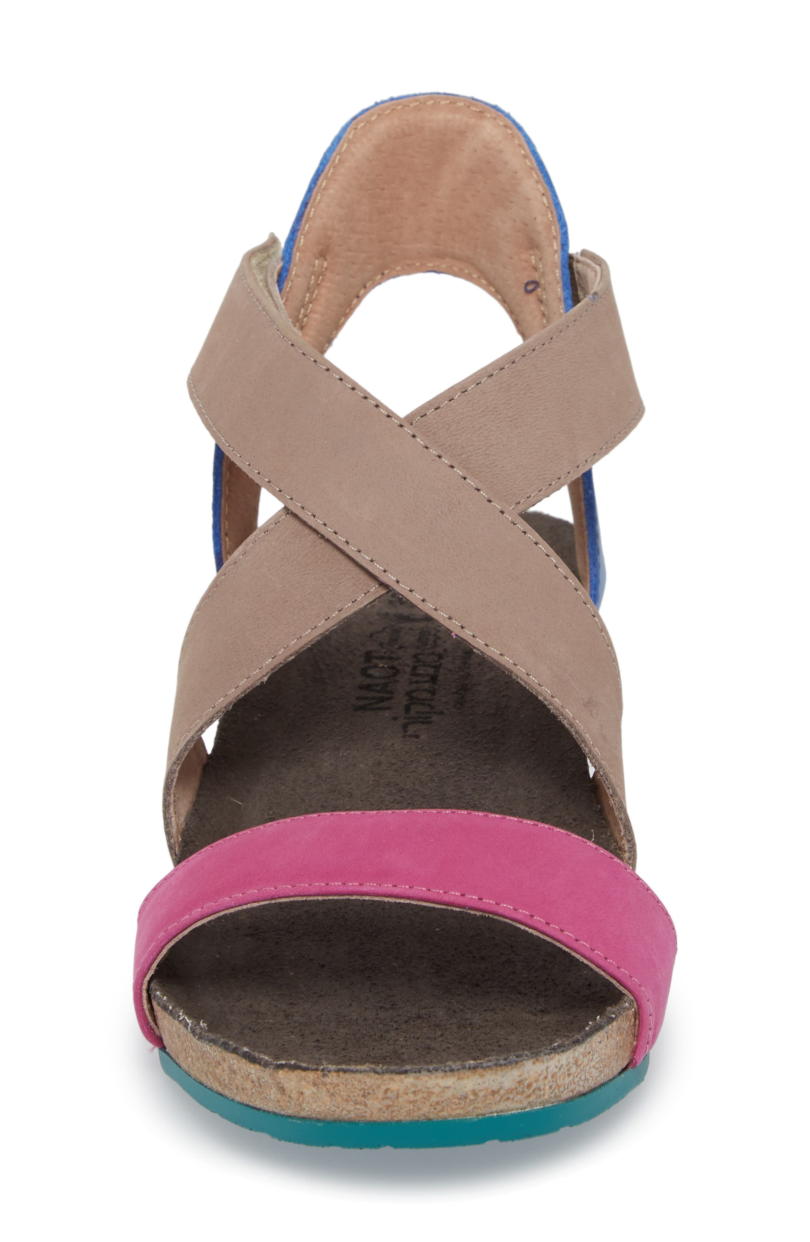 Vixen Wedge Sandal, Alternate, color, PINK PLUM NUBUCK
