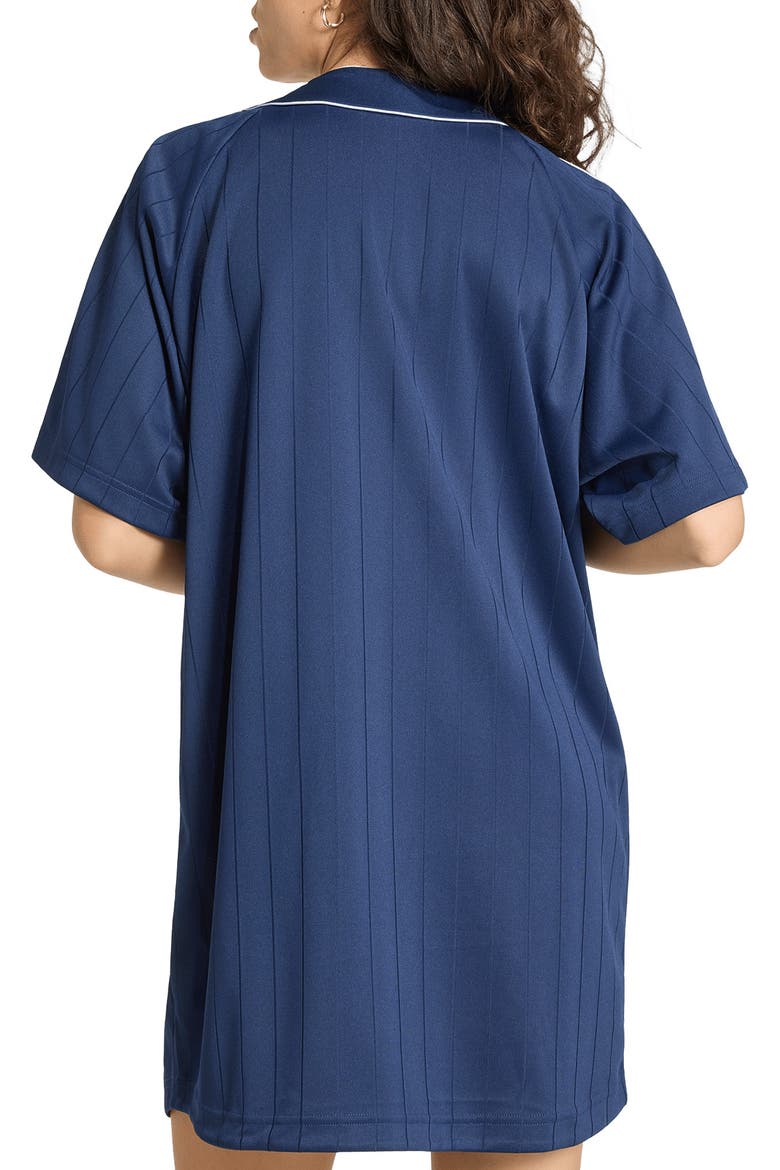 Pinstripe Baseball Minidress, Alternate, color, NIGHT INDIGO/ WHITE/ GREY TWO