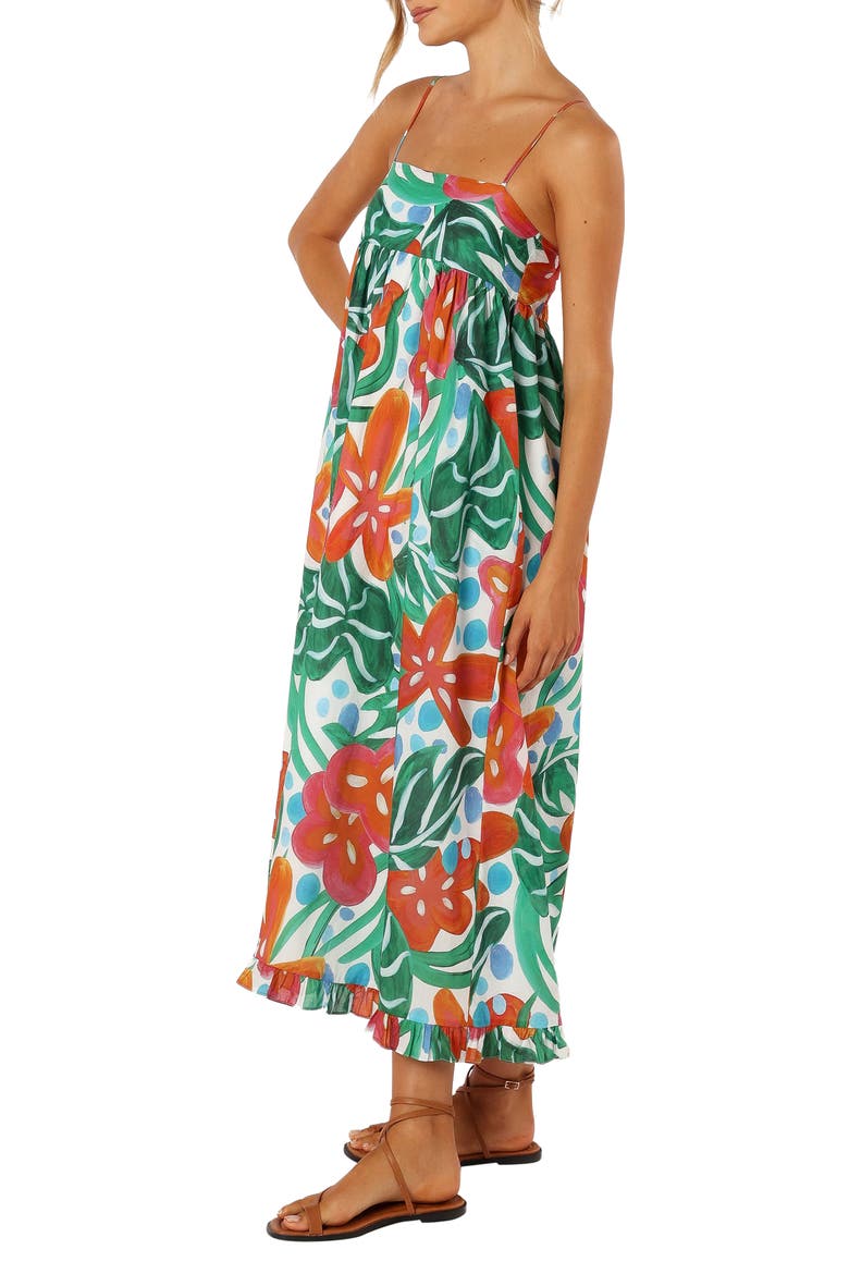 Miuccia Floral Cotton Maxi Sundress, Alternate, color, KAUAI