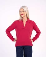 Kettlewell Long Sleeve Collared V-Neck Sweater