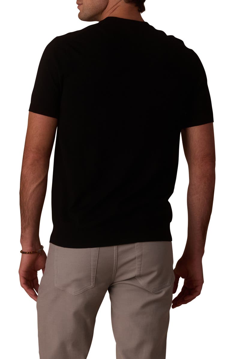 The Normal Brand Taylor Short Sleeve Crewneck Sweater, Alternate, color, Black