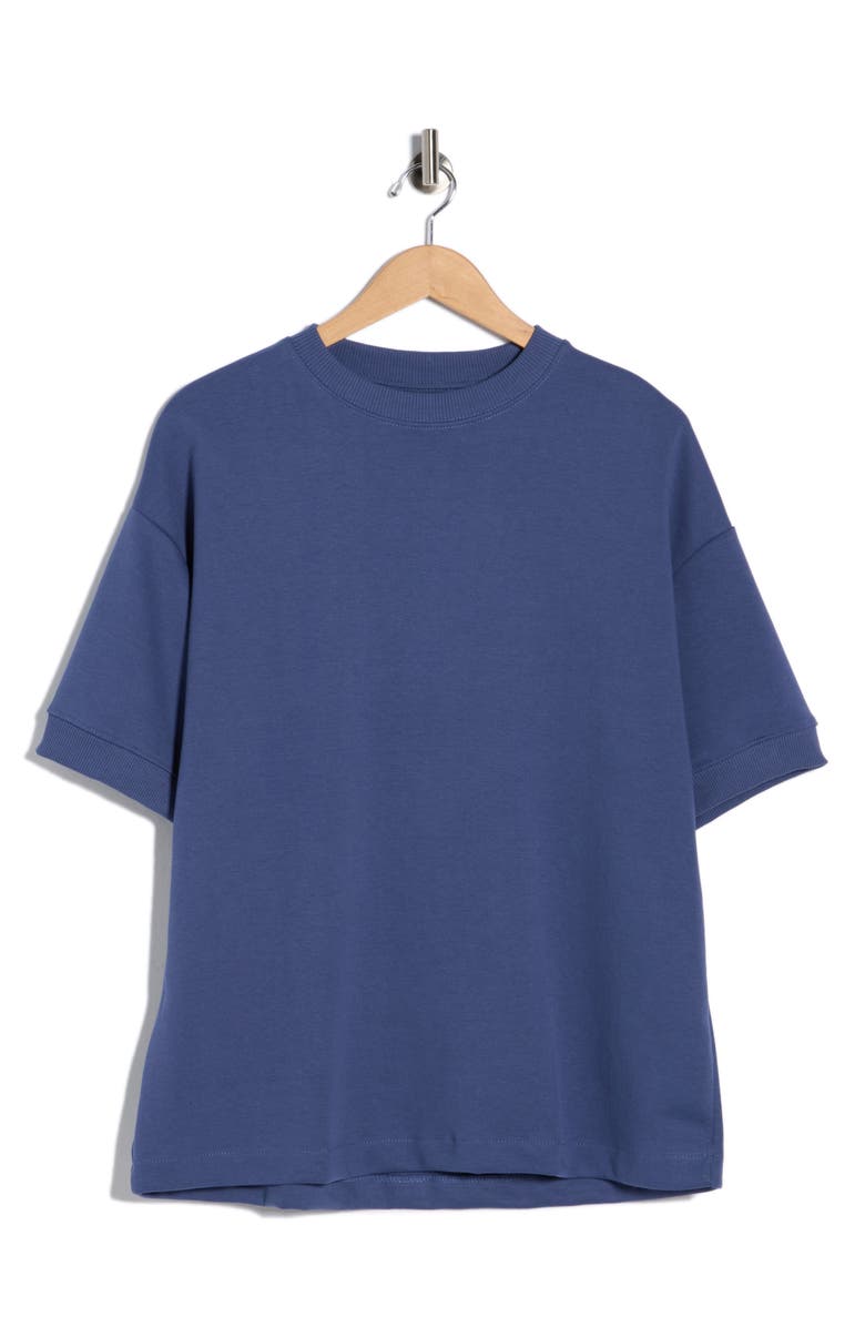 DENIM AND FLOWER Heavyweight Short Sleeve T-Shirt, Alternate, color, Blue