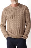ZEGNA Beige Mélange Linen, Cashmere & Silk Crewneck Sweater