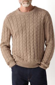 ZEGNA Beige Mélange Linen, Cashmere & Silk Crewneck Sweater