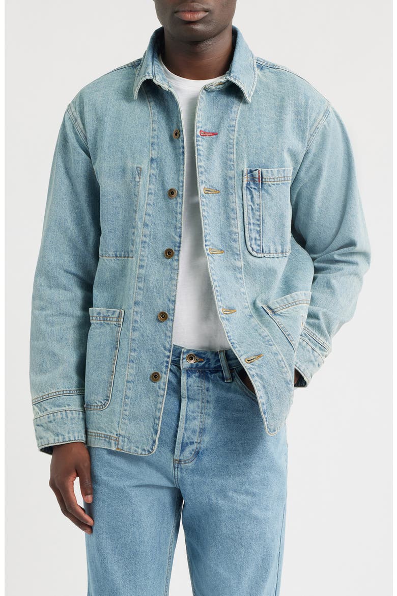 Cunningham Primo Denim Coat, Main, color, BLUE WASH