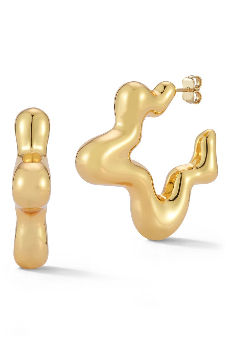 Bold Hoop Earrings, Main, color, GOLD