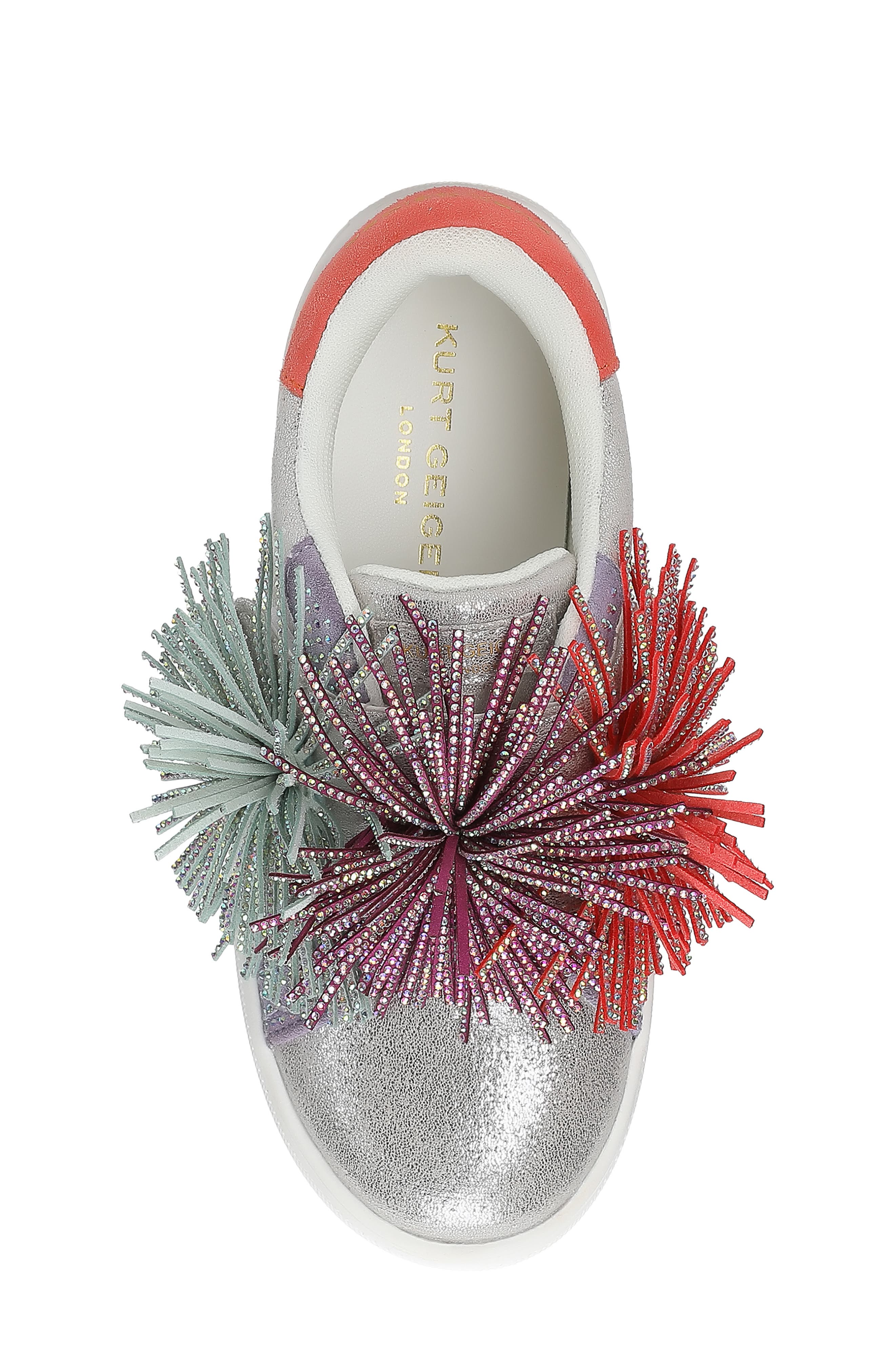 Kurt Geiger London Kids' Laney Fringe Slip-On Sneaker, Alternate, color, Multi