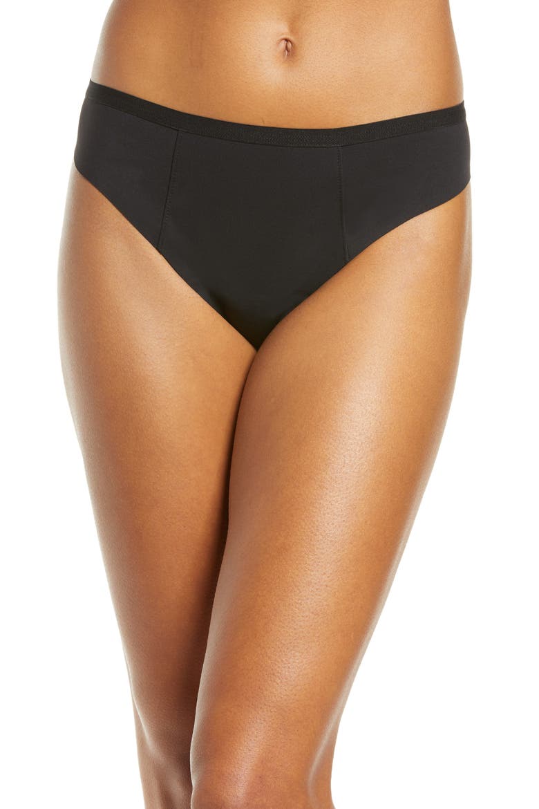 Period & Leak Proof Heavy Absorbency Bikini, Main, color, BLACK